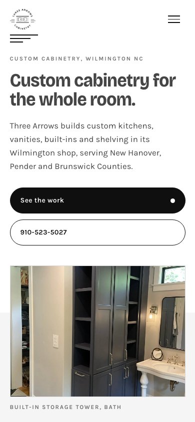 The new homepage on a phone
